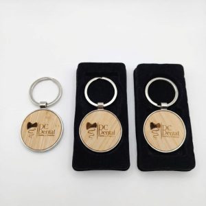 Llavero circular Madera